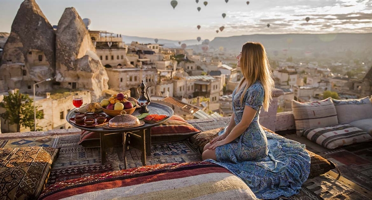 ontbijten prachtige met omgeving cappadosië turkije